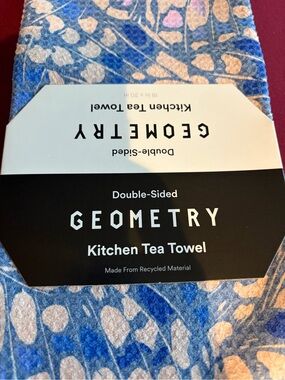 NEW! Geometry Kitchen Double Sided lavender Tea Towel